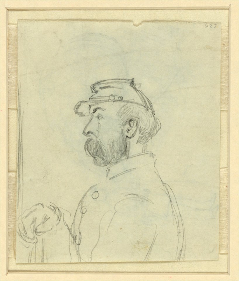 Profile bust portrait of a soldier LCCN2004660935
