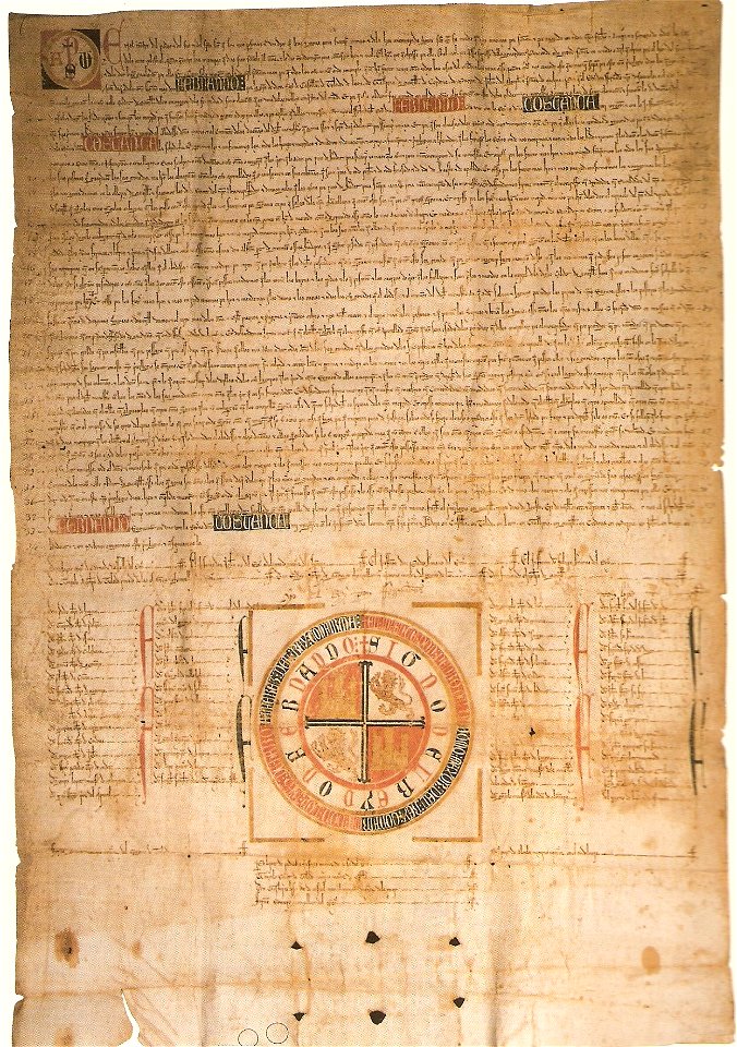 Privilegio rodado de Fernando IV de Castilla confirmando los privilegios que Alfonso X y Sancho IV concedieron al monasterio de San Clemente de Sevilla (13-8-1310)