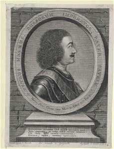 Profile portrait of Peter I of Russia (engraving) 01