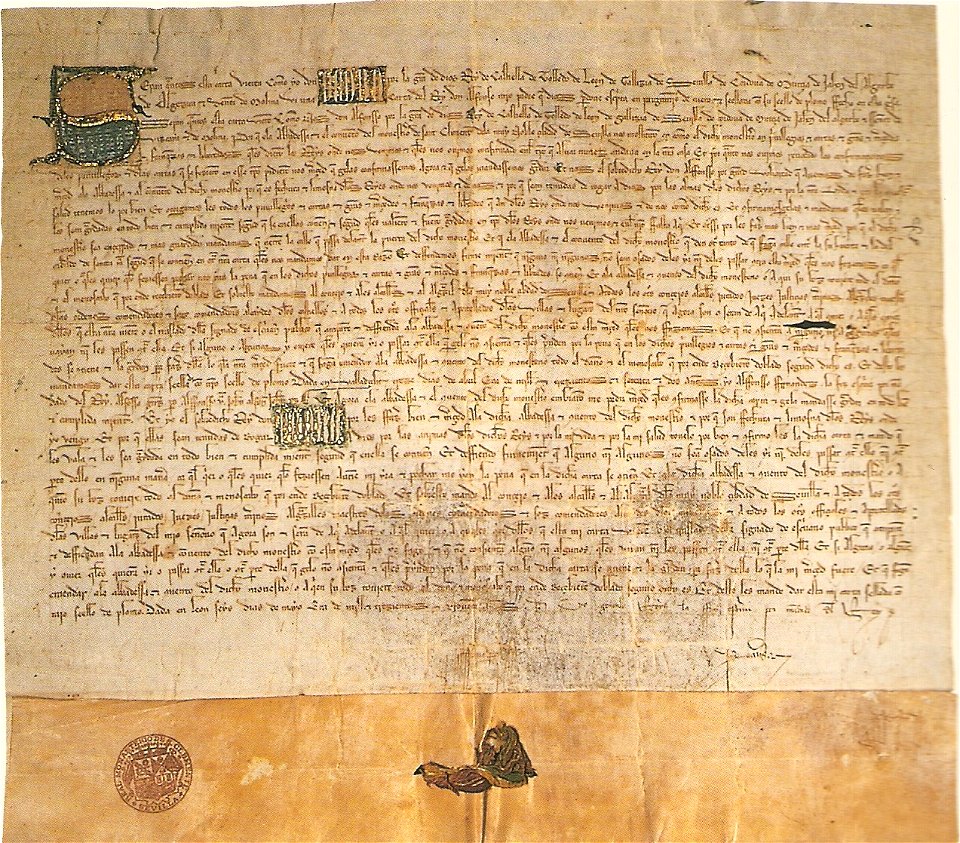 Privilegio de 1352 de Pedro I de Castilla confirmando los privilegios que su padre, Alfonso XI, había concedido al monasterio de San Clemente de Sevilla