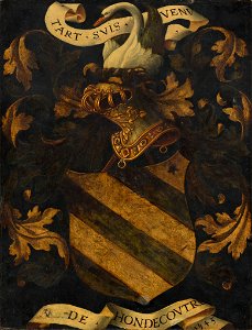 Probably Antwerp 16th Century - Crested Coat of Arms (reverse) - 1953.3.3.b - National Gallery of Art