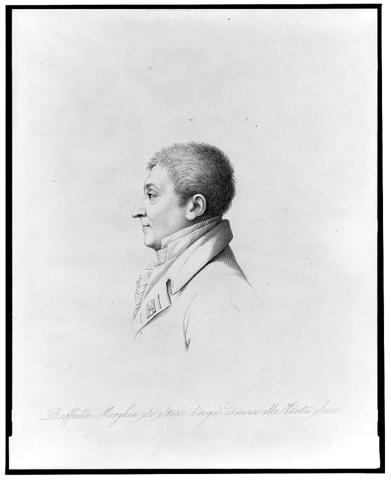 Profile of Rafaello Morghen) - Raffaello Morghen se stesso disegnò ed incise alla punta secca LCCN2003675805