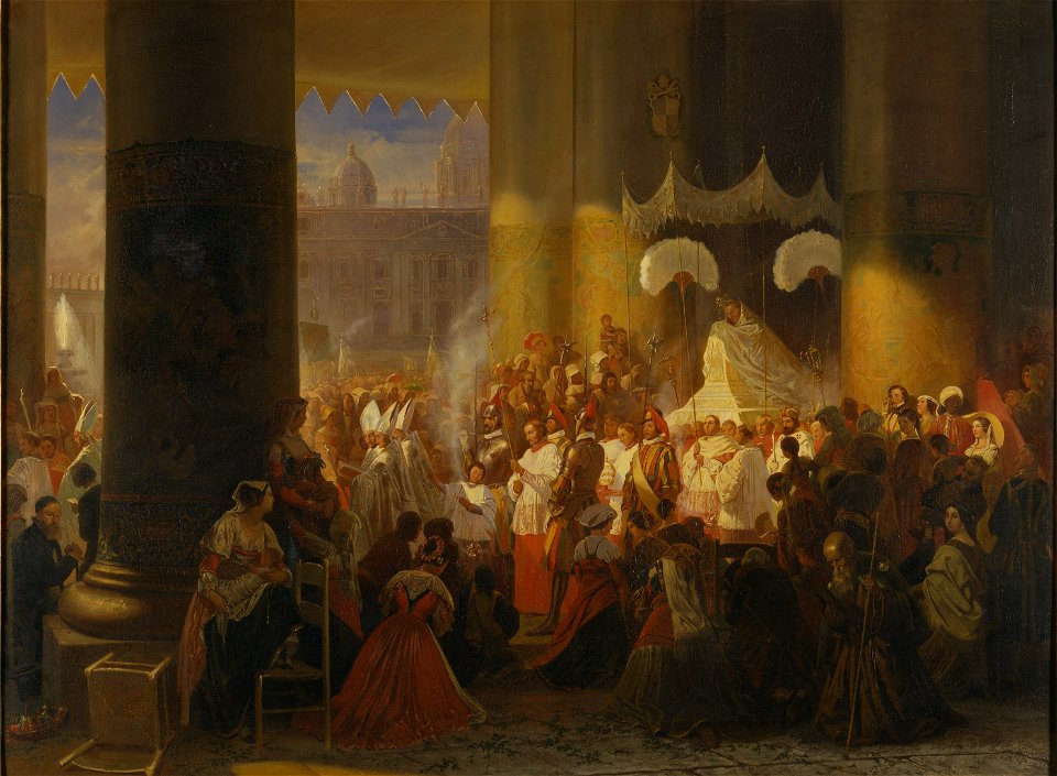 Procession at the Feast of Corpus Christi in Rome (Egron Lundgren) - Nationalmuseum - 18223
