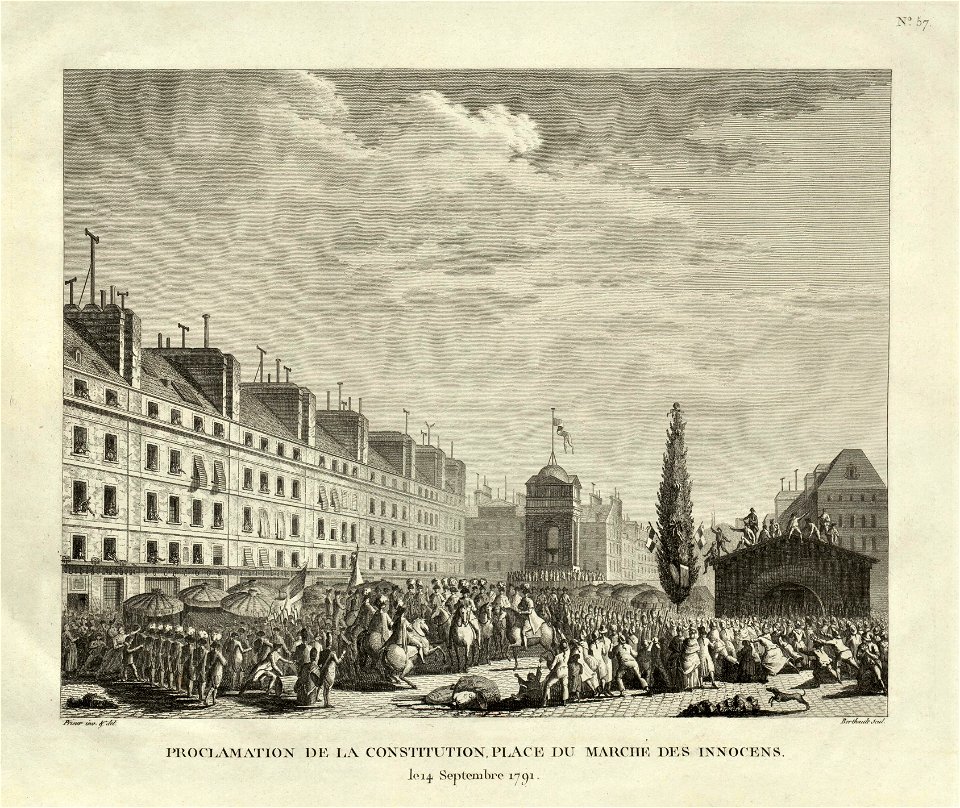 Proclamation de la Constitution, place du Marché des Innocents