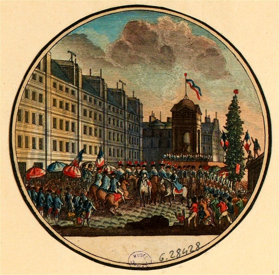Proclamation de la cosntitution de 1791 sur le marché des Innocents