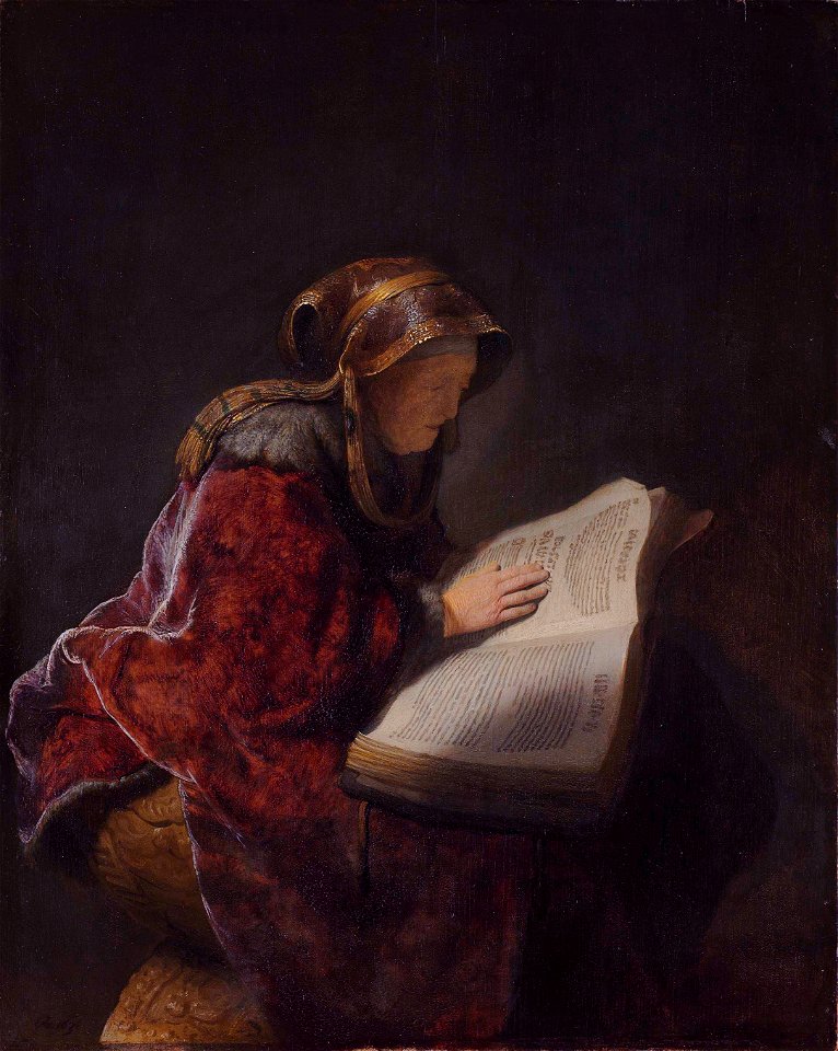 Prophet Anna, by Rembrandt van Rijn