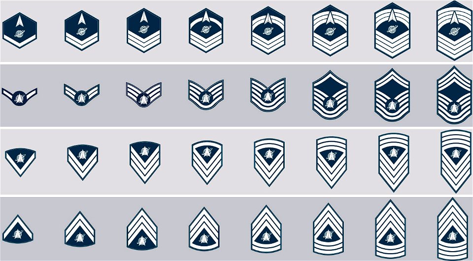 Proposed USSF Enlisted Rank Insignia - Free Stock Illustrations | Creazilla