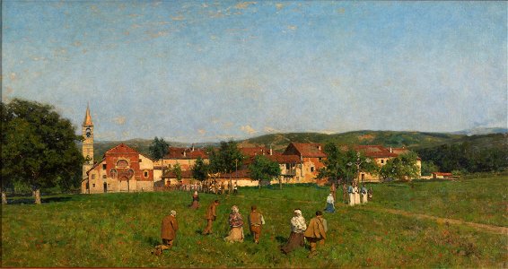 Procesión en la abadía de Tiglieto, de Serafín Avendaño (Museo del Prado)