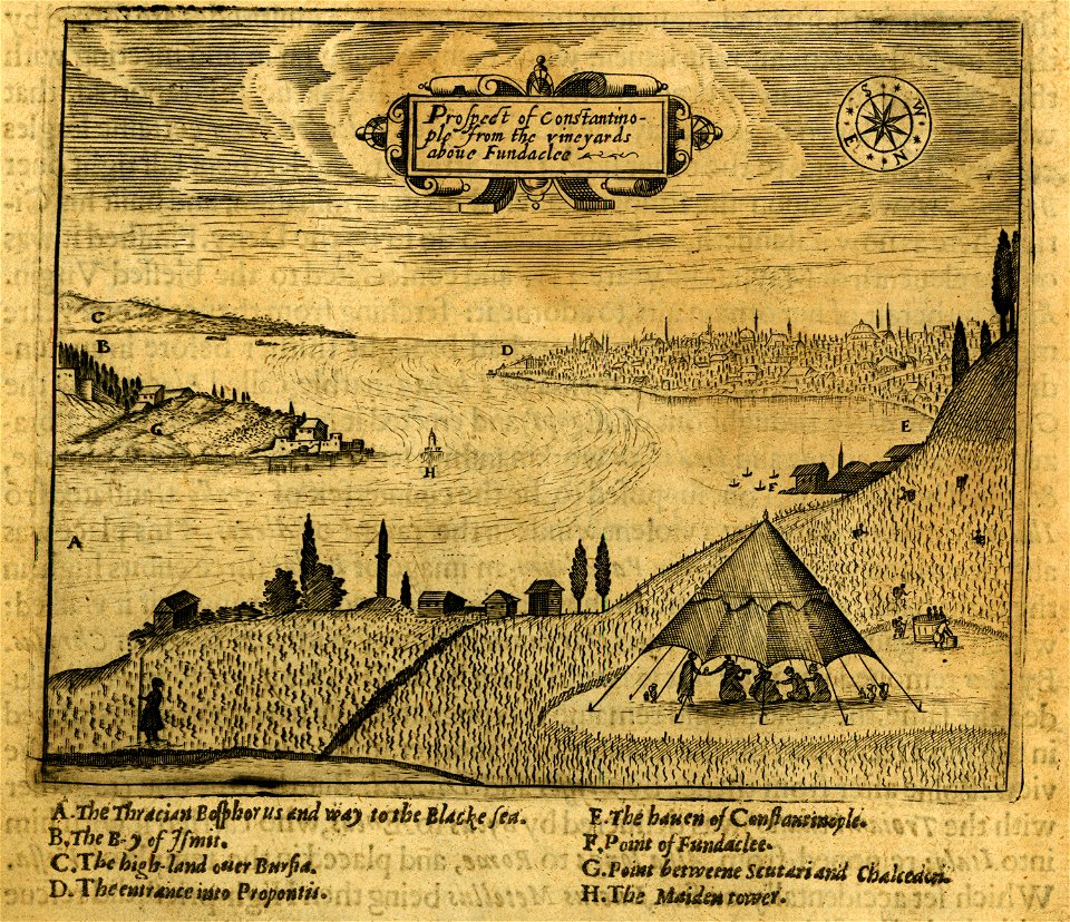 Prospect of Constantinople from the vineyards above Fundaclee - Sandys George - 1615