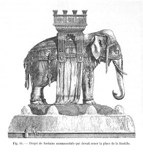 Projet de fontaine monumentale qui devait orner la place de la Bastille