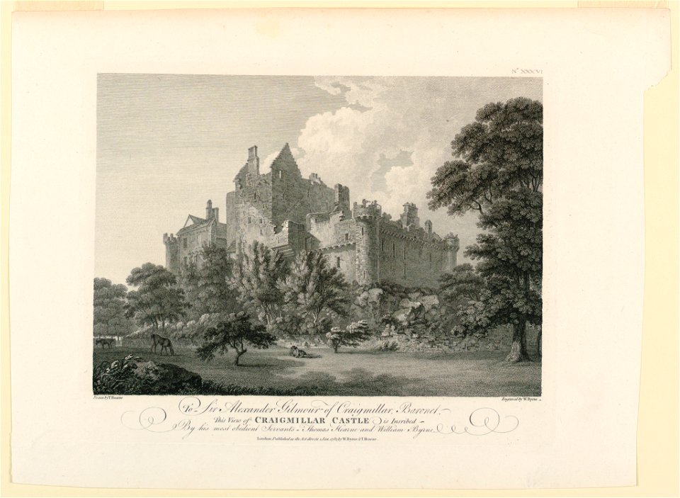 Print, View of Craigmillar castle, 1782 (CH 18408461)