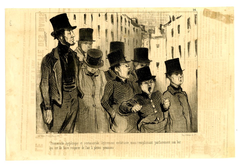 Promenade hygiénique et sentimentale, légèrement embêtante.... (A constitutional, sentimental but slightly annoying walk....) (BM 1910,0324.125)