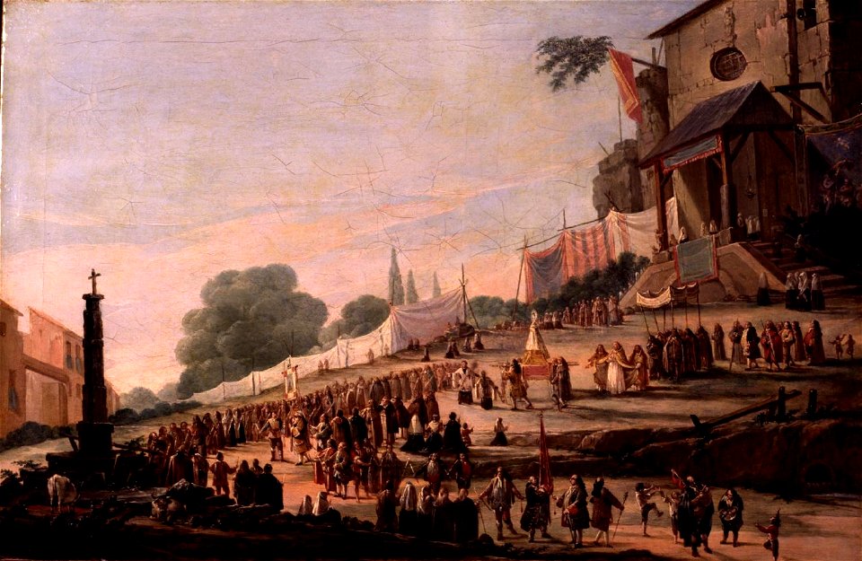 Procesión ante una ermita (Museo Lázaro Galdiano, Madrid)