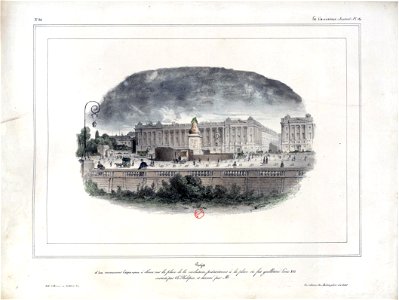 Projet d’un monument Expia-poire à élever sur la place de la révolution, précisément à la place où fut guillotiné Louis XVI