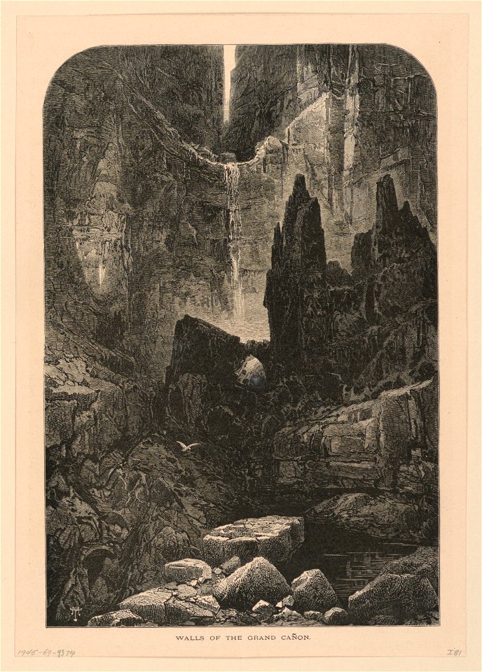 Print, Walls of the Grand Cañon, Colorado River, ca. 1875 (CH 18601455)