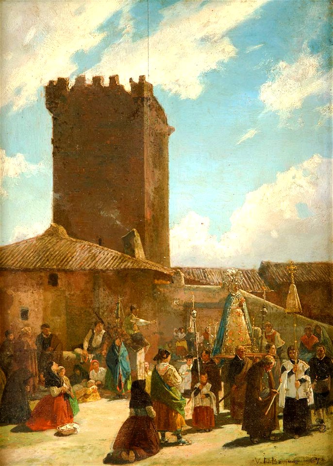 Procesión en Noviercas - Valeriano Domínguez Bécquer