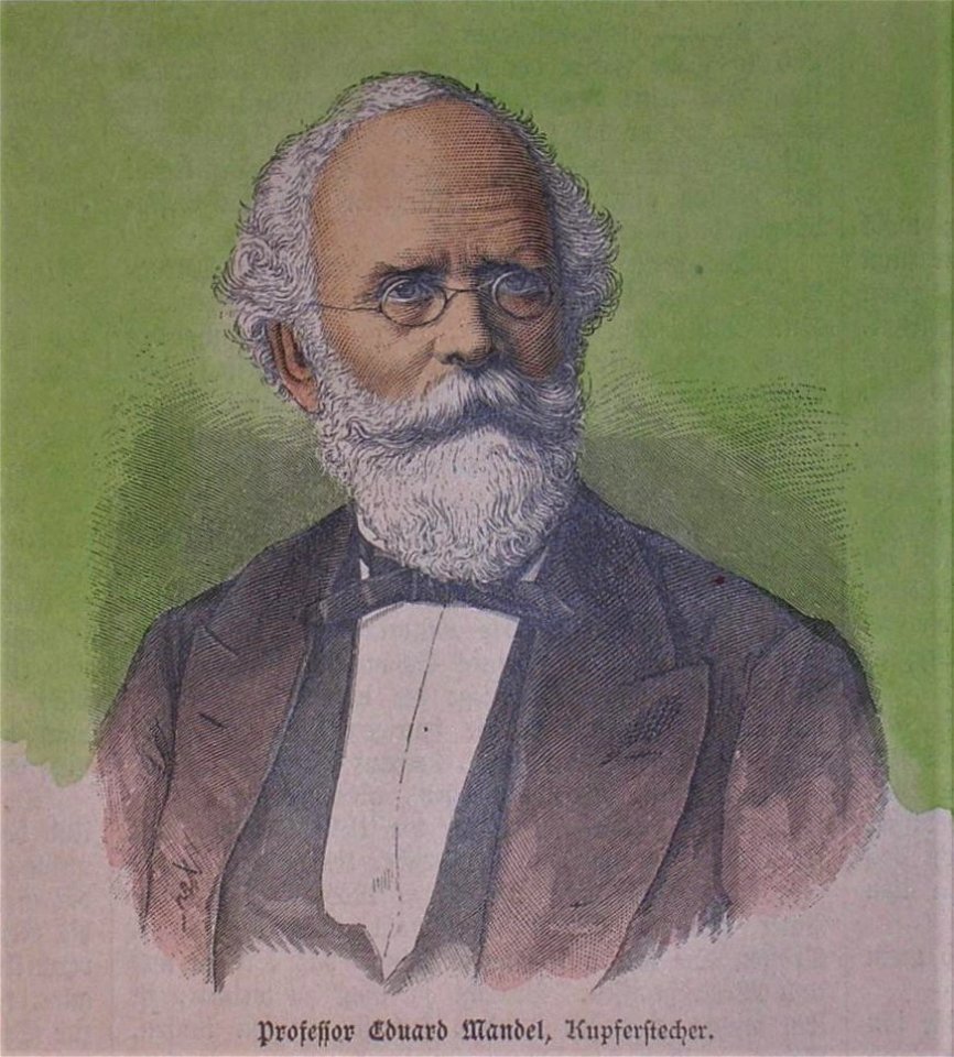 Professor Eduard Mandel, Kupferstecher