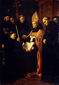 Profesión religiosa de San Alonso de Orozco en manos de Santo Tomás de Villanueva (Real Academia de Bellas Artes de San Fernando)