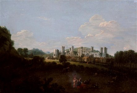 Prospect of Caernarfon Castle from north