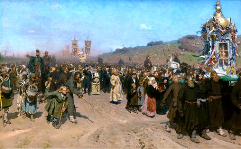 Procesión de Pascua en la región de Kursk, por Iliá RepinFXD