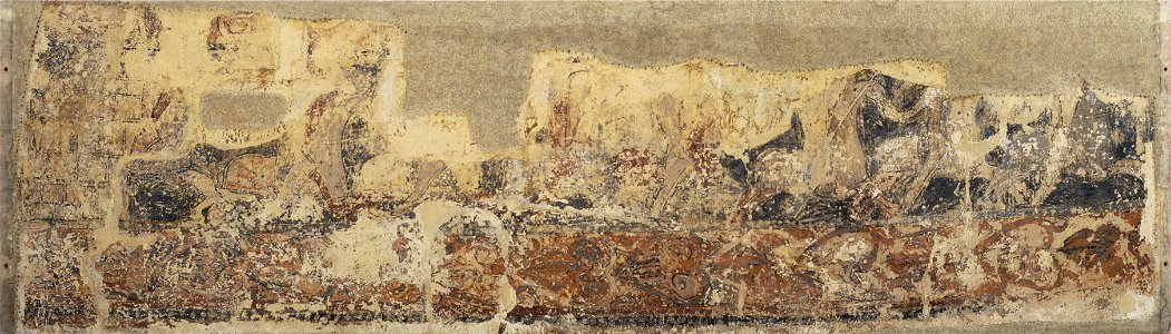 Profane paintings from Sigena- Knights leaving a castle for battle - Google Art Project