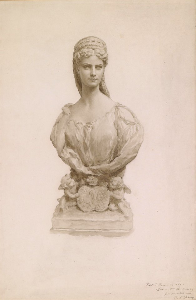 Prosper d'Epinay Porträtbüste der Kaiserin Elisabeth
