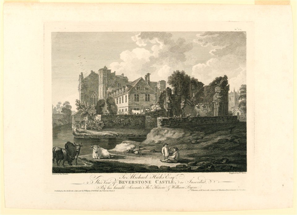 Print, View of Beverstone Castle, 1778 (CH 18408501)