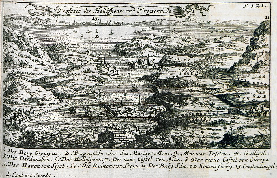 Prospect des Hellesponts und Propontide - Sandrart Jacob Von - 1686