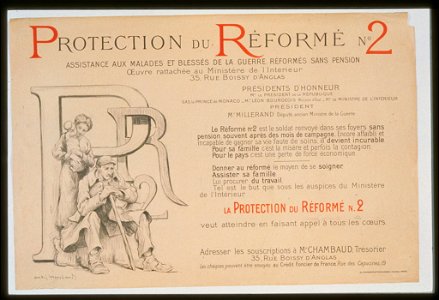 Protection du réformé, no. 2. Assistance aux malades et blessés de la guerre, réformés sans pension. Crédit Foncier de France LCCN99613562