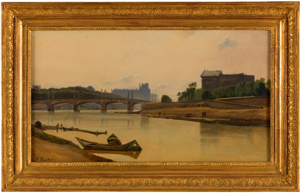 Prosper Barbot - Le pont de la Concorde vu du quai de la Conférence, vers 1830 - P370 - Musée Carnavalet