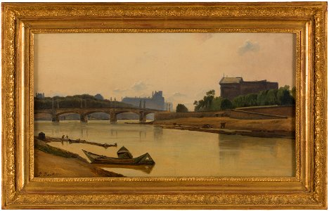 Prosper Barbot - Le pont de la Concorde vu du quai de la Conférence, vers 1830 - P370 - Musée Carnavalet