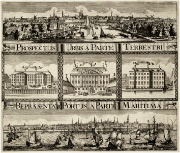 Prospectus Urbis a parte terrestri et Repraesentatio Portus a parte maritima