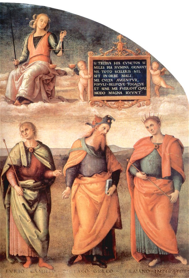 Prudence and Justice with Six Antique Wisemen (part B)