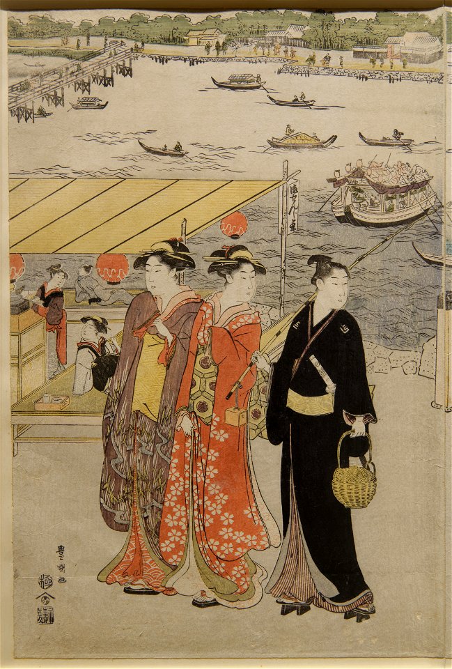Promenade women Ryogoku Bridge Guimet MA2374 n01