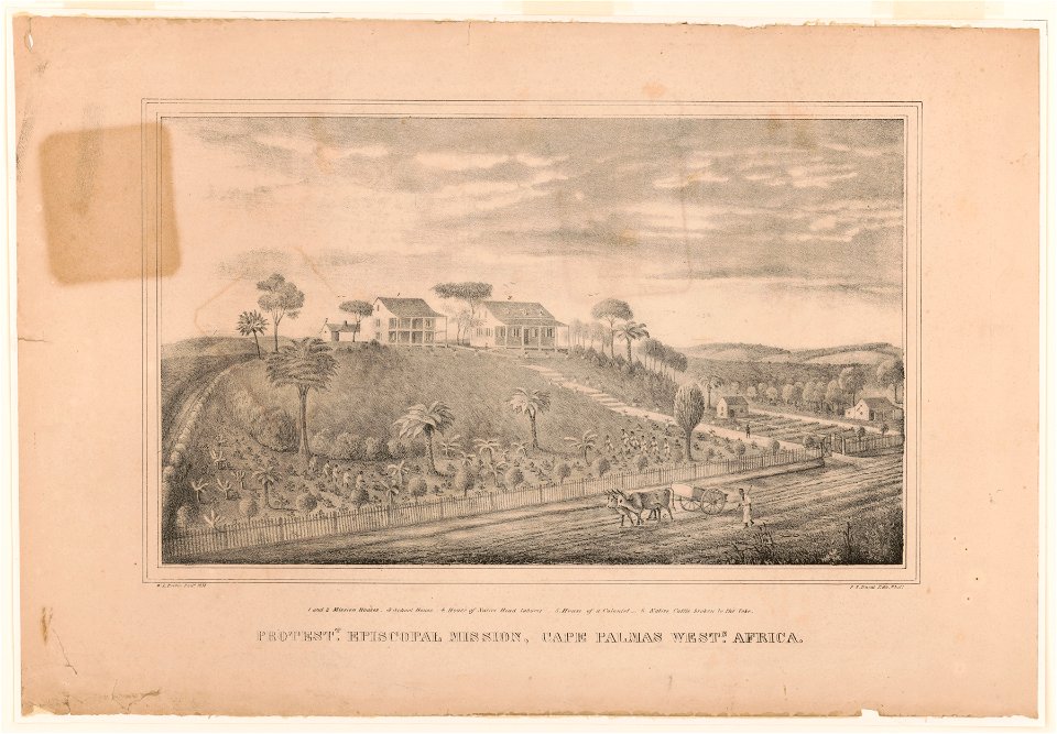 Protestt. Episcopal mission, Cape Plamas Westn. Africa - W.L. Breton, Phila. 1838 ; P.S. Duval lith. Phila. LCCN2017648286