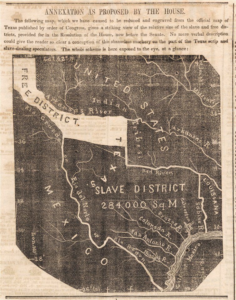Proposed Annexation of Texas 1845 Cornell CUL PJM 1051 01