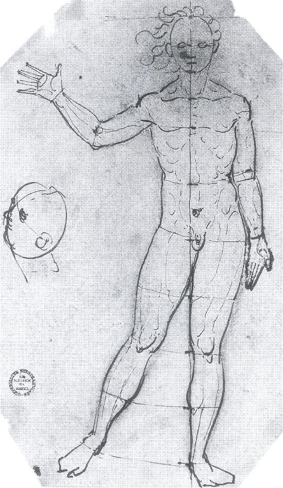 Proportion Study, by Hans Holbein the Younger