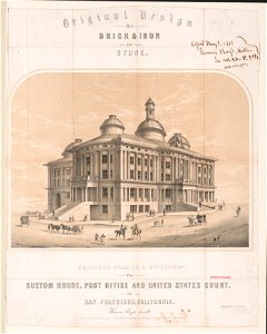 Proposed plan of a building for Custom House, Post Office and United States Court at San Francisco, California LCCN2004669107