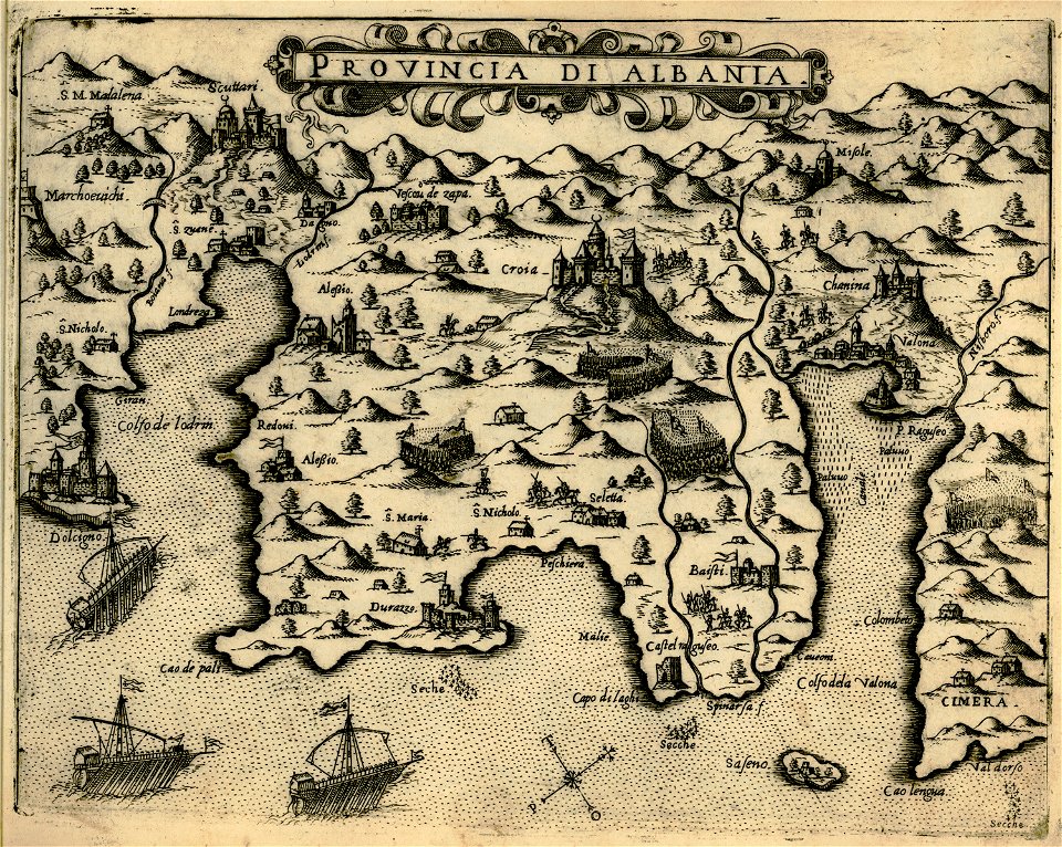 Provincia di Albania - Camocio Giovanni Francesco - 1574