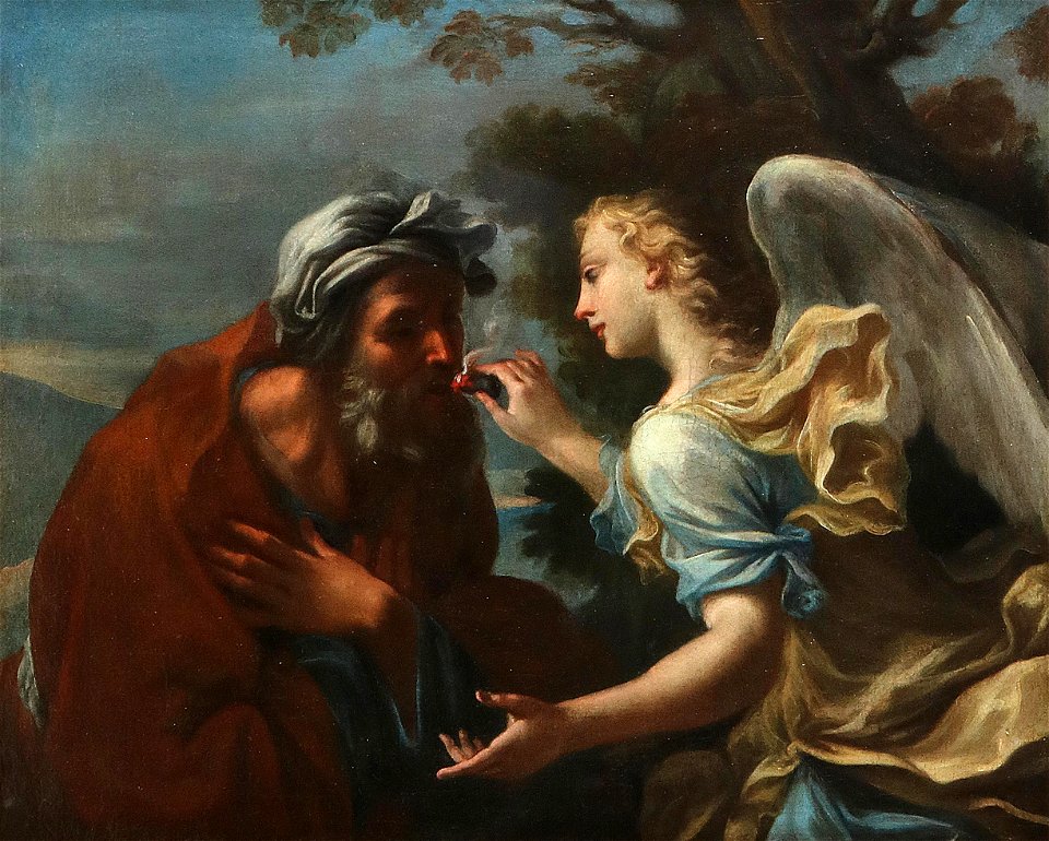 Prophet and angel Northern Italy 18c