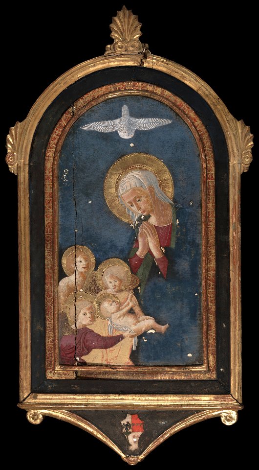 Pseudo Pier Francesco Fiorentino - Virgin Adoring the Child Supported by Angel - 1943.226 - Yale University Art Gallery