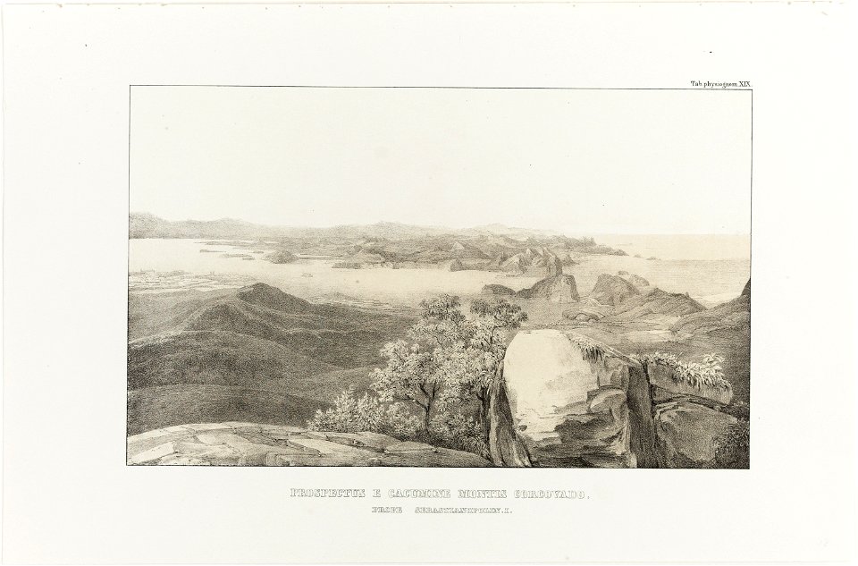 Prospectus e Cacumine Montis Corcovado, Prope Sebastianopolin. I, da Coleção Brasiliana Iconográfica