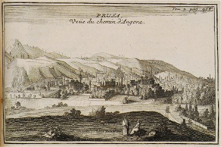 PRUSA, Veue du chemin d'Angora - Tournefort Joseph Pitton De - 1717