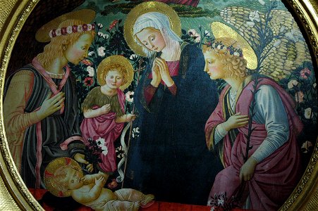 Pseudo Pier Francesco Fiorentino - La Vierge, Saint Jean Baptiste et deux anges