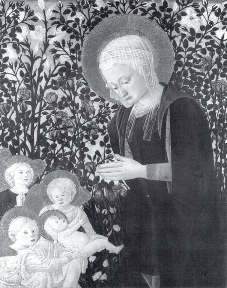 Pseudo-Pier Francesco Fiorentino - Maria en kind met engelen in een rozentuin - 1089 - Städel Museum