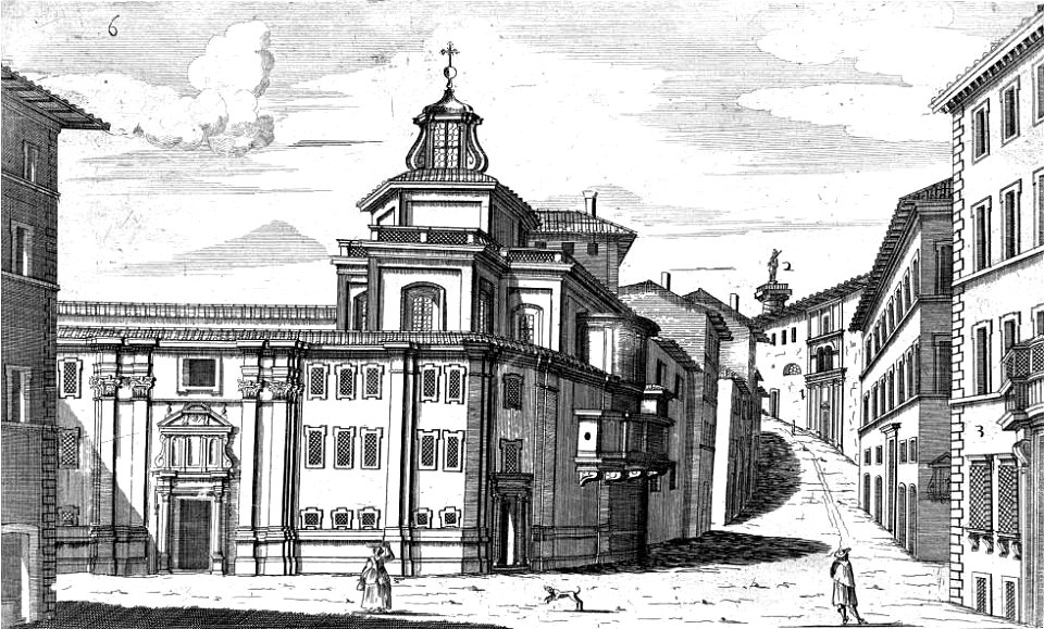 Prospetto della Chiesa di Santa Maria in Campo Marzio by Giovanni Battista Falda (1660s)
