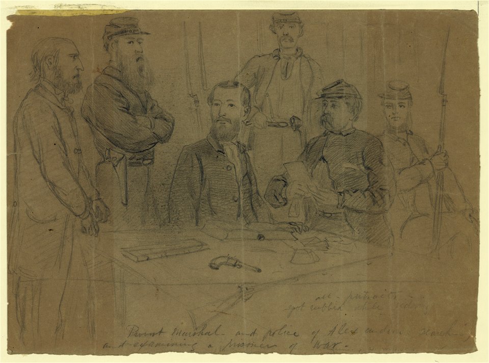 Provost Marshal-and police of Alexandria searching and examining a prisoner of war LCCN2004660107