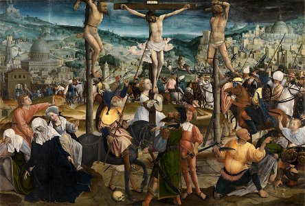Jan Provoost - Crucifixion - WGA18445. Free illustration for personal and commercial use.