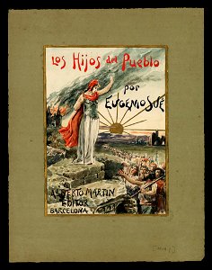 Projecte de coberta per a  Los hijos del pueblo  d'Eugène Sue