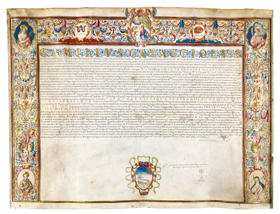 Prunkurkunde Camillo Caracciolo 1611